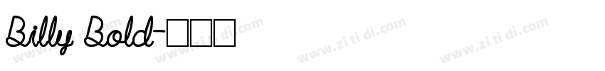 Billy Bold字体转换